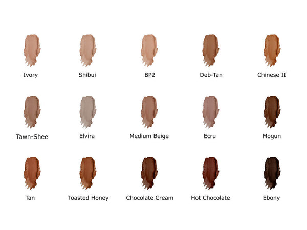 William Tuttle Foundation Color Chart