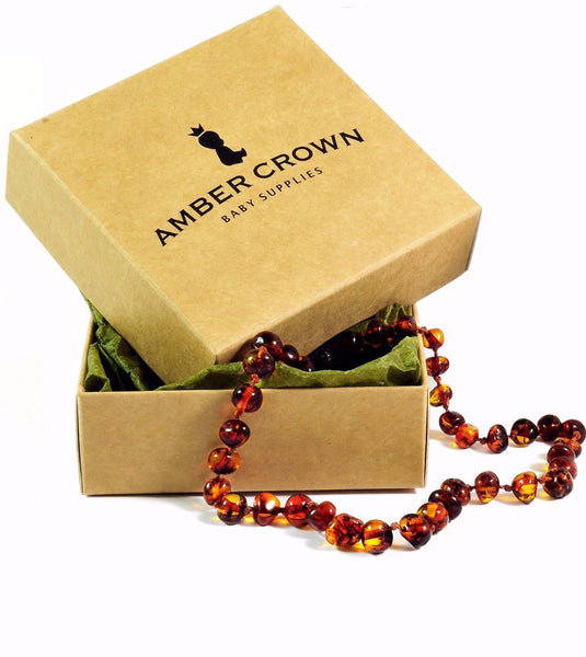 amber crown teething bracelet