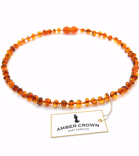 amber crown teething bracelet