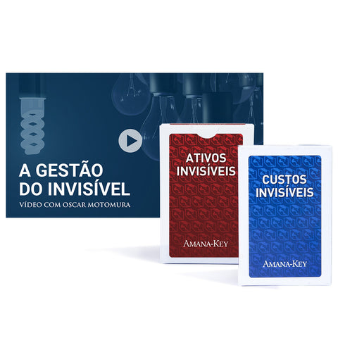 Baralho de Custos Invisíveis + Baralho de Ativos Invisíveis + Coletânea online de vídeos com Oscar Motomura: “A Gestão do Invisível”
