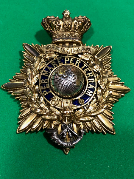 Royal Marine Light Infantry Victorian Officer's Shako Plate 1866-78