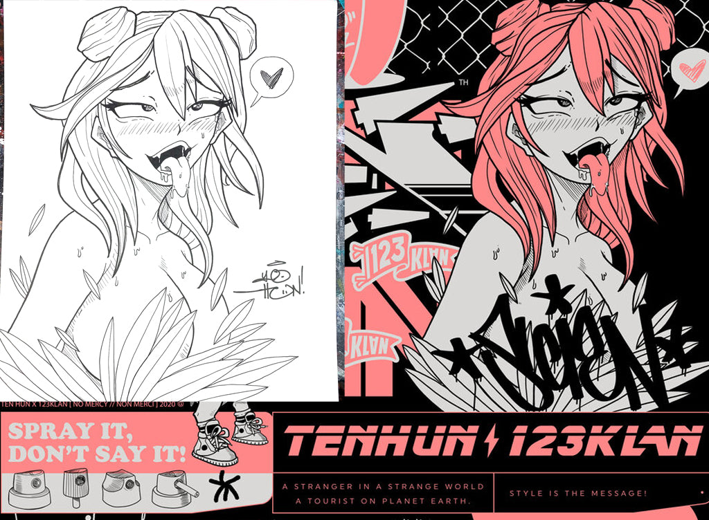 123KLAN 10HUNDRED SKETCHE ILLUSTRATION COLLABORATION 