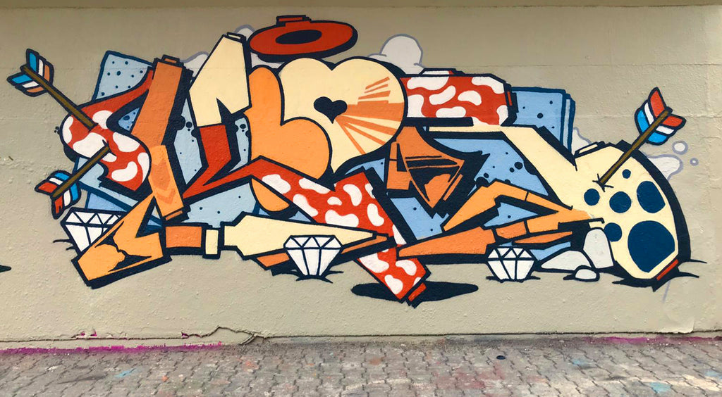 graffiti art wall 123klan piece of the day by klor