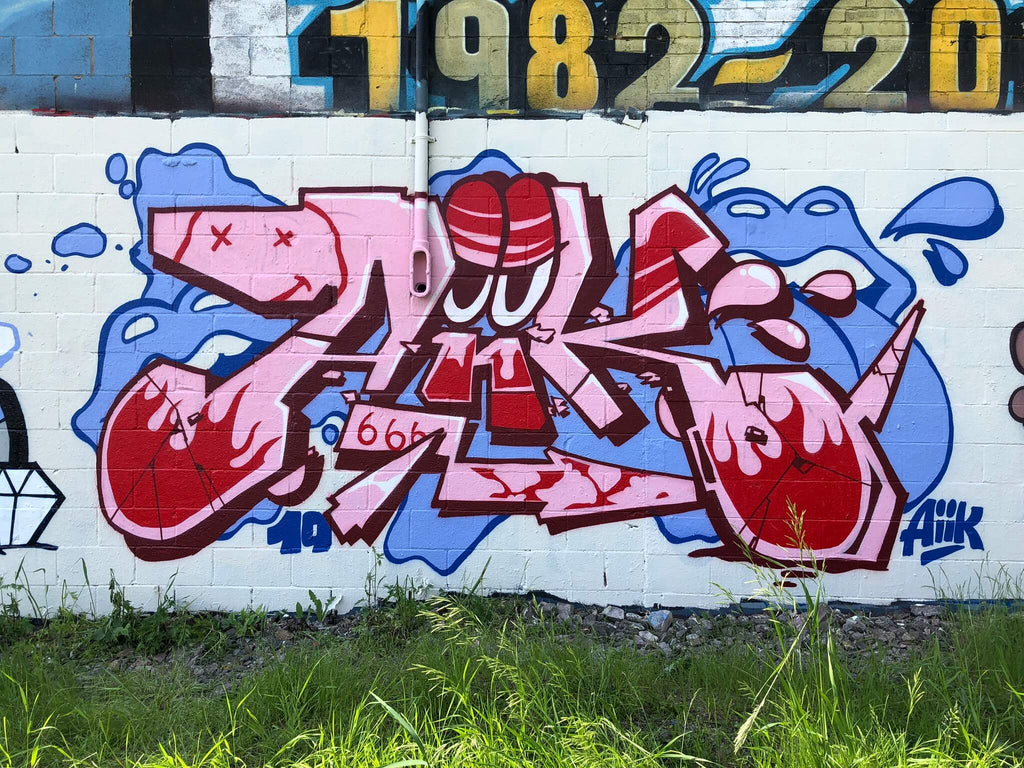Piece of the day 123klan aiik, graffiti art, wall, spray art, colors piece