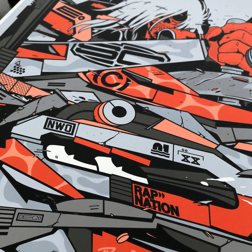 close up vector art screenprint poster prints 123klan graffiti visual