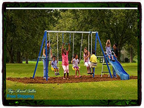 kids metal swing set