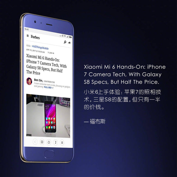 Forbes Review On Xiaomi Mi6