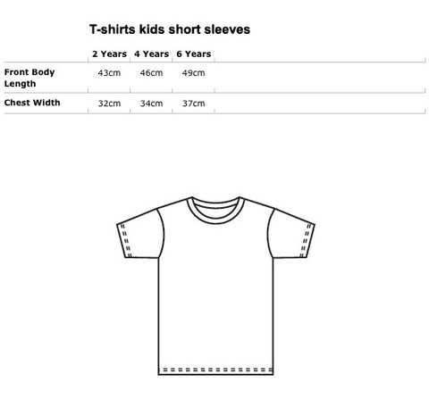 hektik size-chart short-sleeves kids