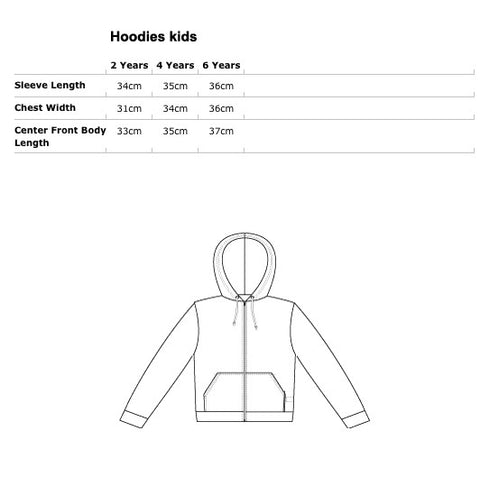 hektik size-chart hoodies