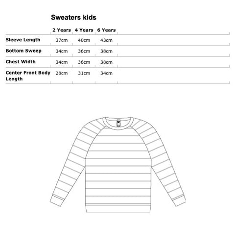 hektik size-chart sweater kids