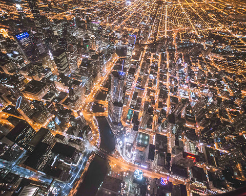 flyby image over Chicago @kbucklandphoto