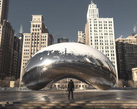 image of the iconic "bean" in downtown Chicago @KBUCKLANDPHOTO