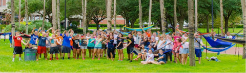 students hammocking at the University of Florida