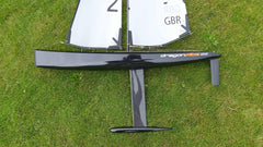 August 2015. The first sample production boat. They sent over two samples, one white, one black. One feature that changed before the boat went into production was the keel. Originally it was to be extruded aluminium, but the the profile was not possible to extrude to the accuracy required. This could have been a big issue, but Joysway came straight back to us to say they would like to supply it with a carbon keel - we didn’t say no!