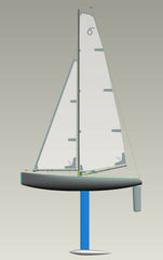 (Photo credit: Joysway) April 2012. The first CAD model of the DragonForce from Joysway. The most obvious differences to the final boat are the shape of the bow bumper (which would make a comeback on the version 6) and the boom fittings. A good starting point but a lot of changes needed