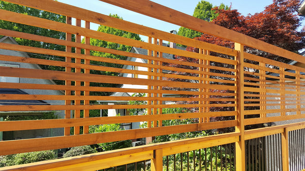 Self-Watering elevated deck, patio, and balcony garden. Cedar raised beds, container gardens, and veggie/vegetable gardens featuring GardenWell sub-irrigation to create wicking beds for growing your own food.