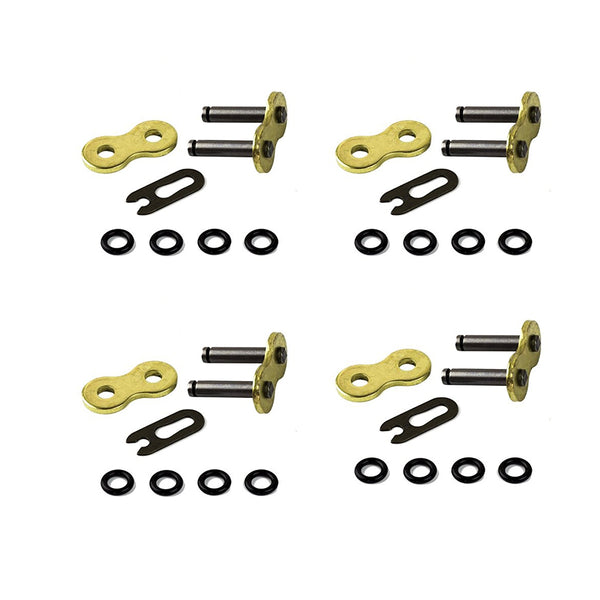 4 Pieces Green Wear Resistant Clip Type Japan Technology Jeremywell Unibear 530 Motorcycle Chain O-Ring Connecting Link 