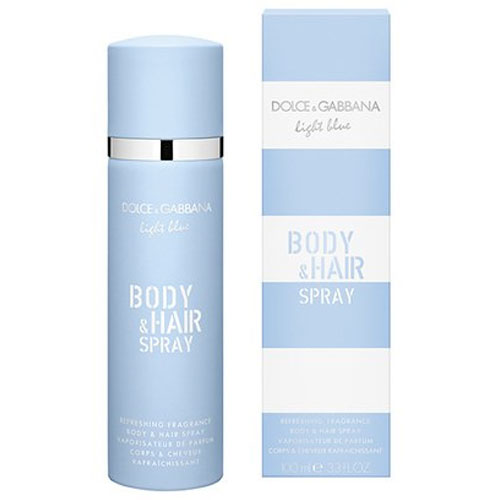 dolce and gabbana light blue body and hair spray