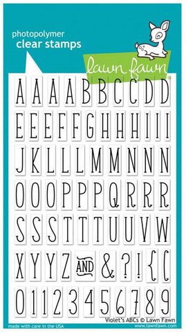 Lawn Fawn Clear Stamps 4" x 6" Violet's ABC's LF732 | Maple Treehouse