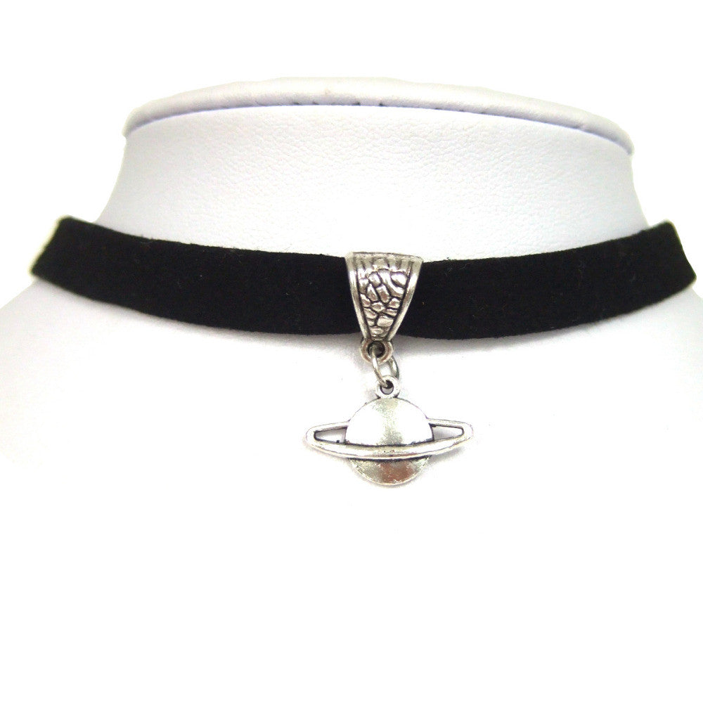 black suede cord choker