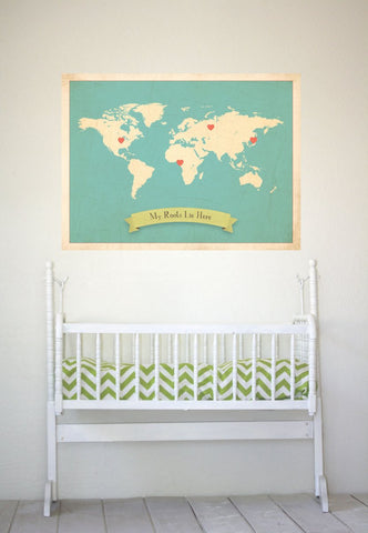 Friday's Giveaway- My Roots World Map!!!