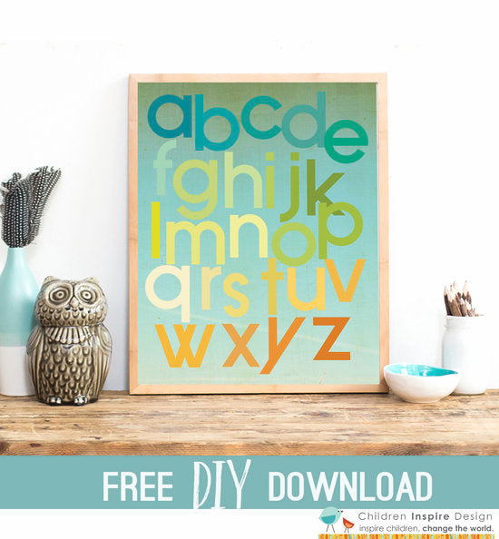 DIY download Mod Alphabet print