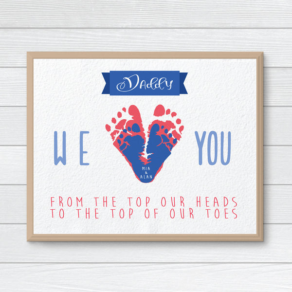 Daddy We Love You Father S Day Gift Gift For Dad First Father S Day Children Inspire Design