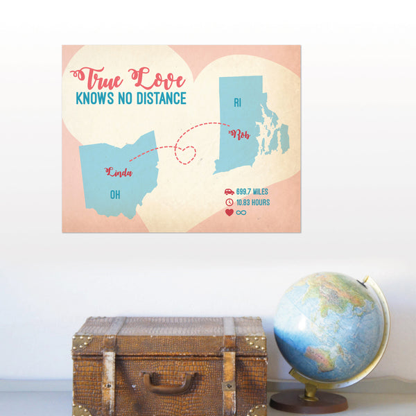 love knows no distance map