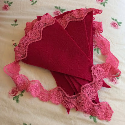 pink felt bunting 