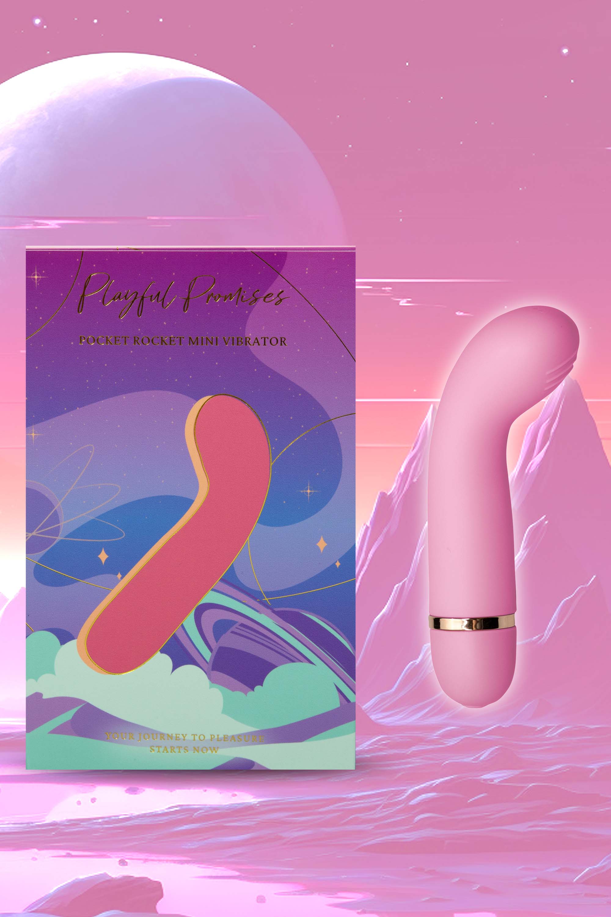 Pocket Rocket Silicone Vibrator With 10 Vibration settings O/S