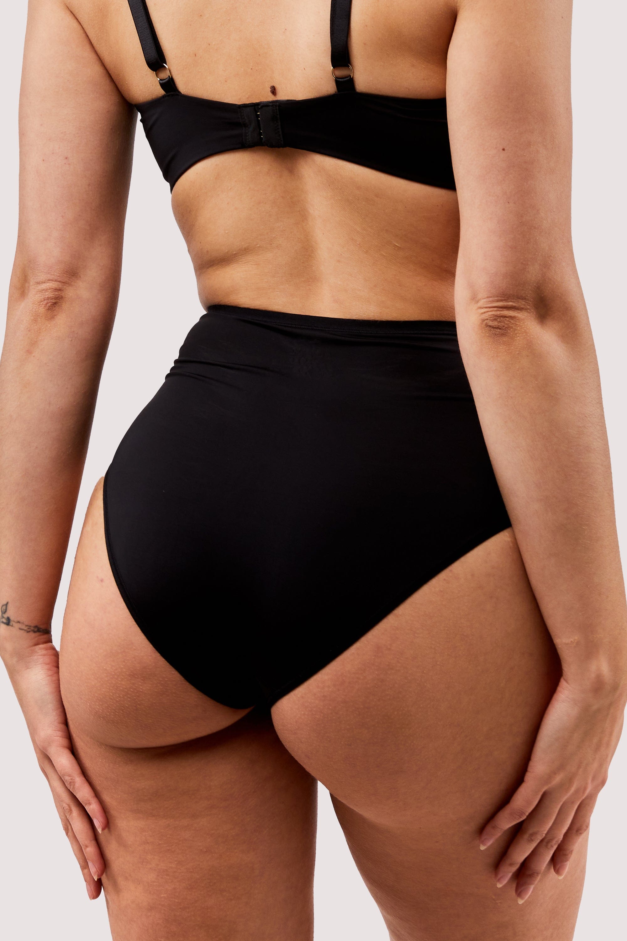 Second Skin Black Recycled Highwaist Brief UK 8 / US 4