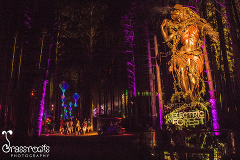 Electric Forest - forest lady sculpture