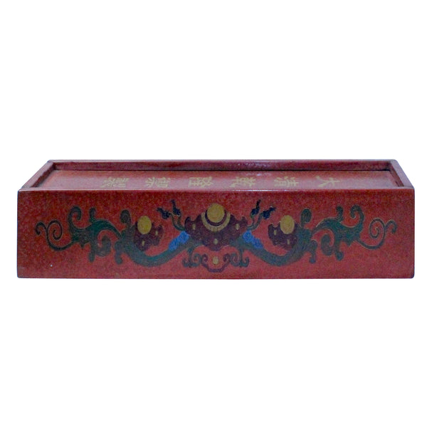 Chinese Oriental Red Scenery Rectanuglar Decor Box cs1822 
