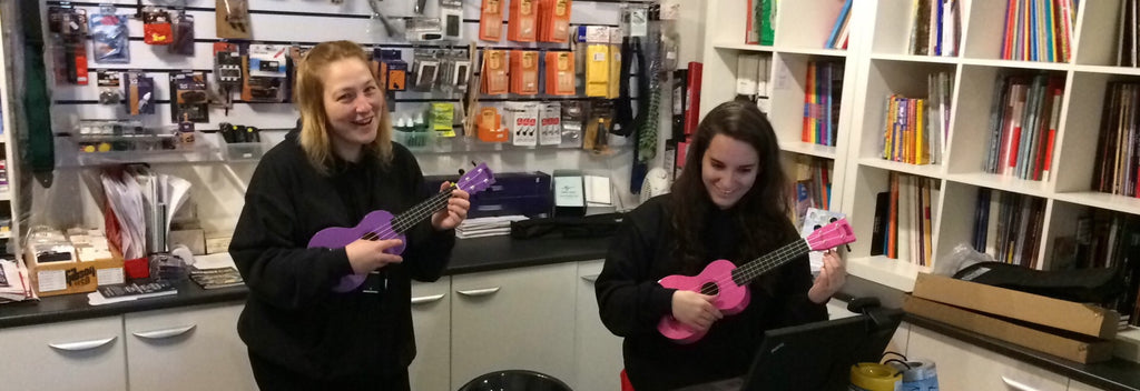 Laura and Emily showing off their Uke skills!