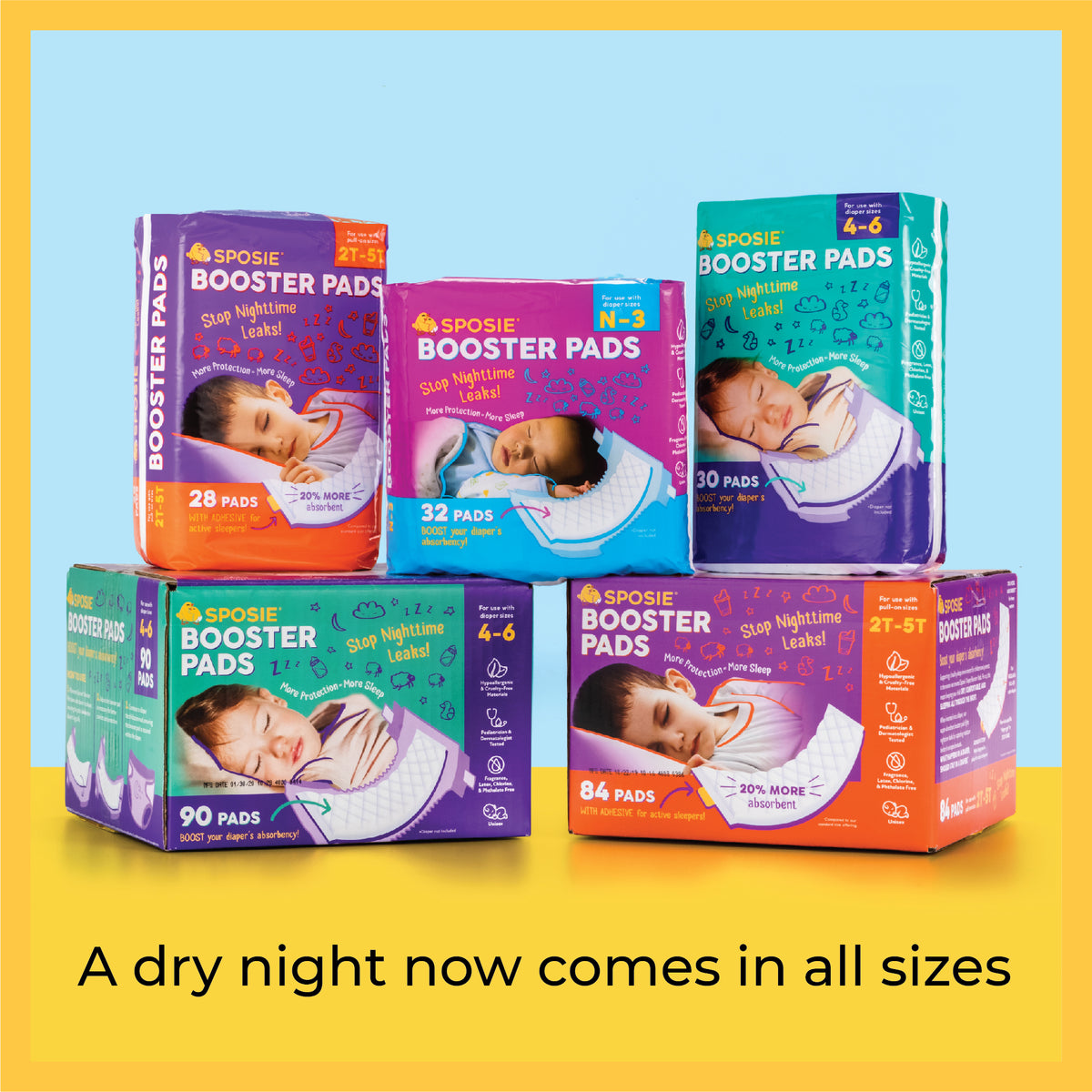 Sposie Booster Pads Diaper Doublers 30 Pads 