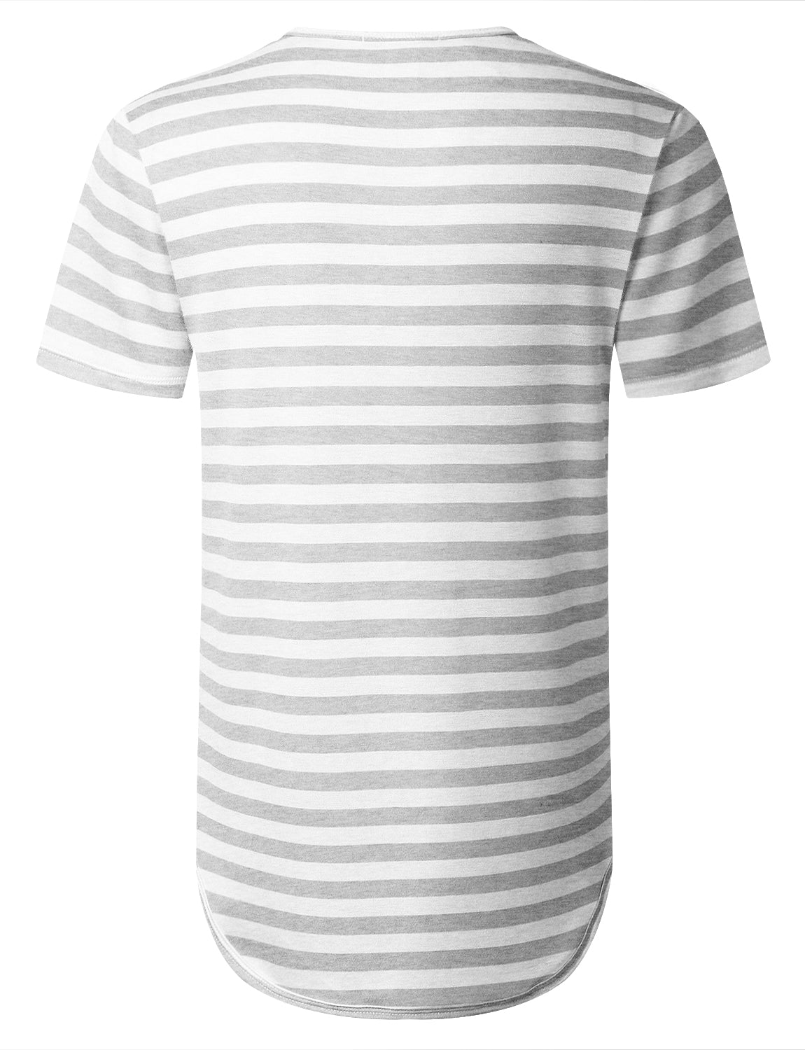 HGRAY Crewneck Striped Longline T-shirt - URBANCREWS