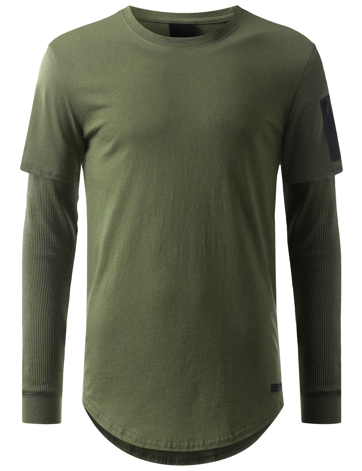 OLIVE Thermal Sleeved Long Sleeve Tshirt - URBANCREWS