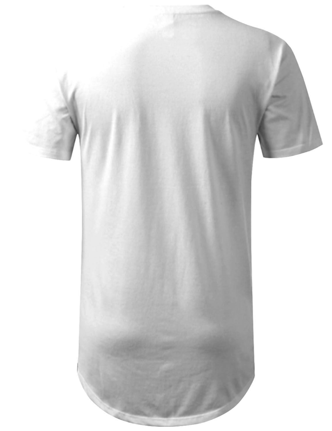 WHITE Vintage American Longline Tshirts- URBANCREWS