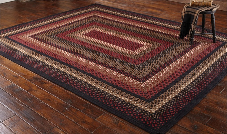braided rug in living room