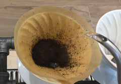 wet coffee grounds