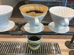 Coffee pour finish into cup