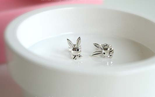 Bunny Rabbit Earrings - 925 Sterling 