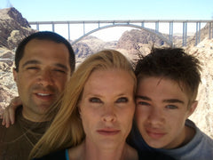 Joi and David with there son at Hoover Damn