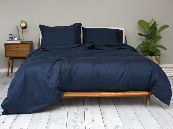 Luxury Sateen Duvet Covers White Navy Gray And Dune Sachi Home