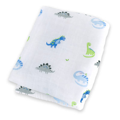 dinosaur muslin swaddle