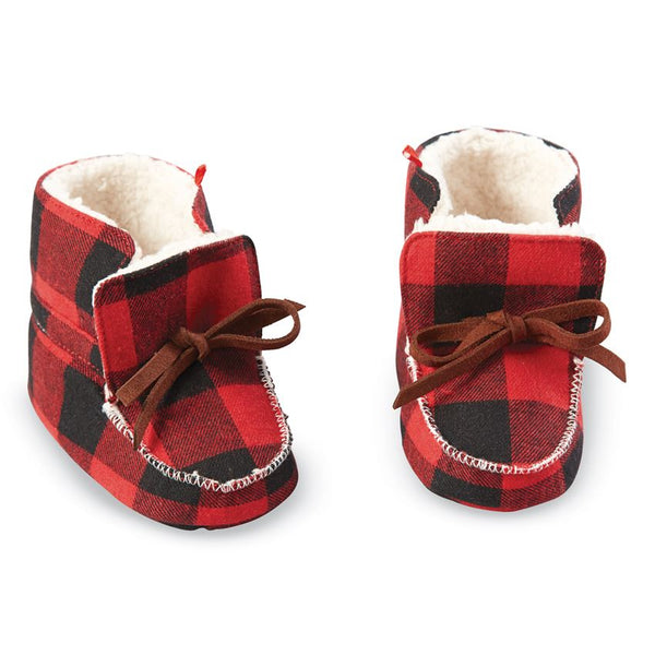 buffalo plaid baby shoes