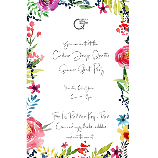 Chelsea Design Quarter Summer Street Party Invitation