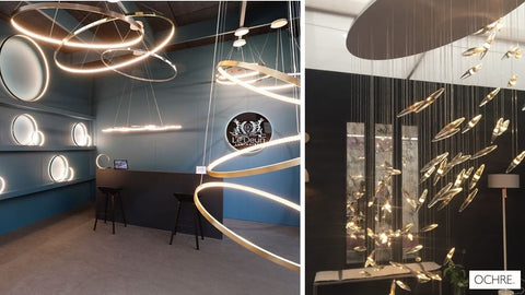 two stands of lighting specialists exhibiting at Decorex 2017