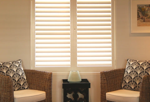 security aluminium shutters in a living room