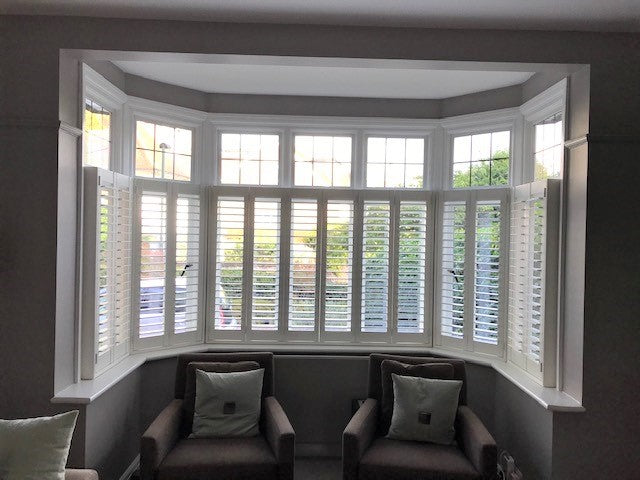 cafe style window shutters in Richmond home